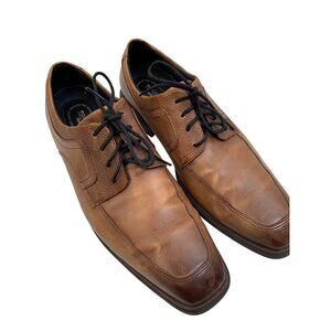 Rockport Dressports Comfort Leather Lace-Up Dress Shoes Tan Brown mens 11 US